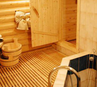 интерьер деревянной бани